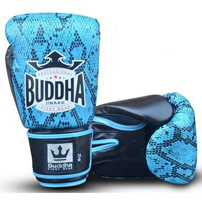 Buddha Snake Boxing Gloves Hellblau-Schwarz